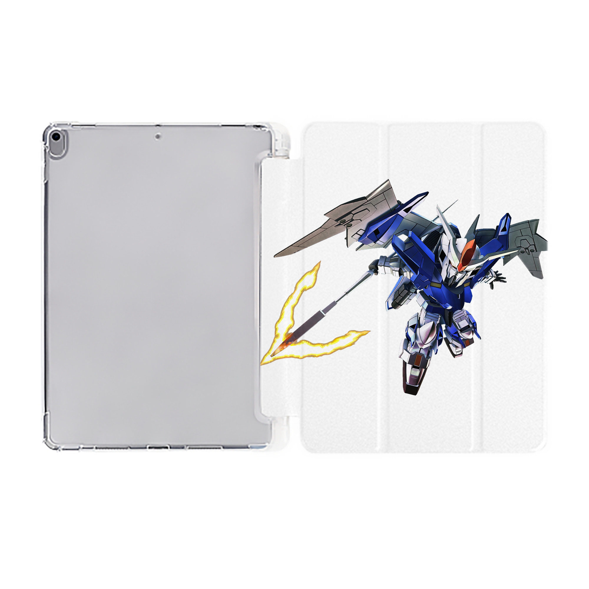 （画像用） 機動戦士ガンダム Mobile Suit Gundam IPad ケース ペン収納付き 三つ折りスタンド PUレザー×シリコン 対応機種9.5/10.5/10.9インチ